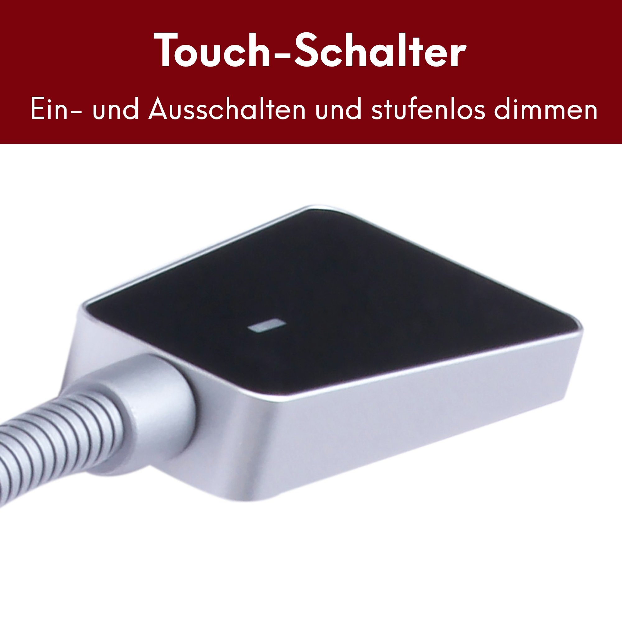 kalb Bettleuchte LED Bettleuchte dimmbar Leseleuchte Nachttischlampe, warmweiss