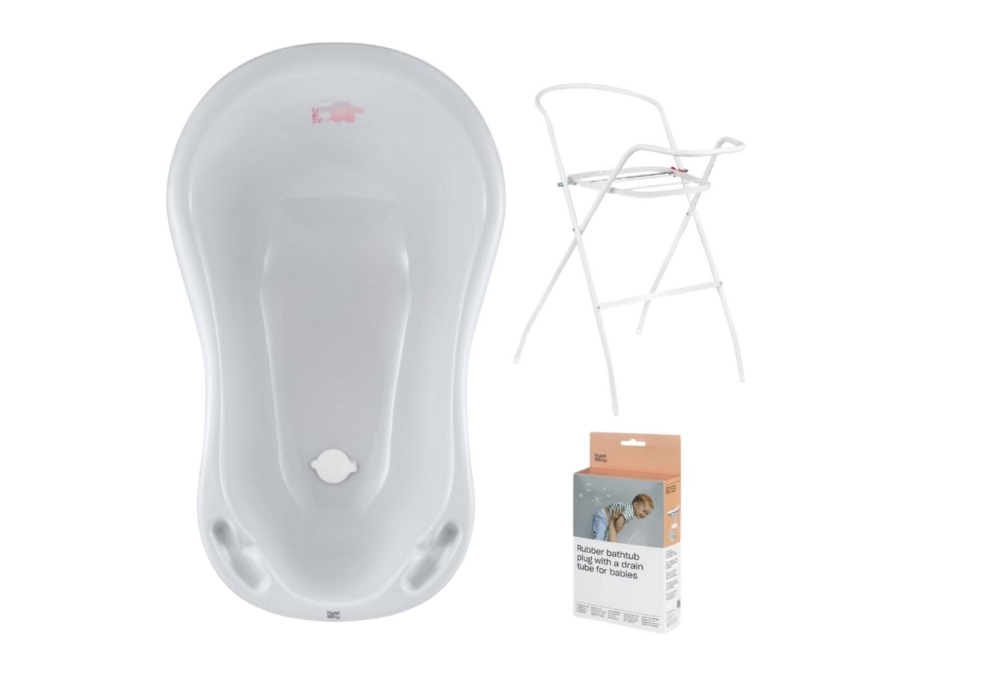 Thumbnail - Hylat Baby Babybadewanne Baby Badewanne und WC Set – TÜV Rheinland zertifiziert – Friends, Lite, (3-teiliges SET), Babyw...