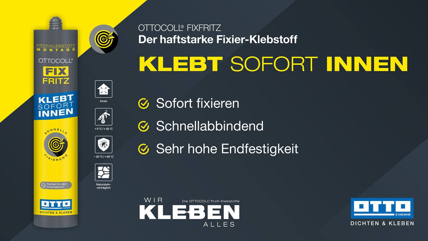 OTTO-Chemie Klebstoff Ottocoll FixFritz Basis C01 weiß 310ml