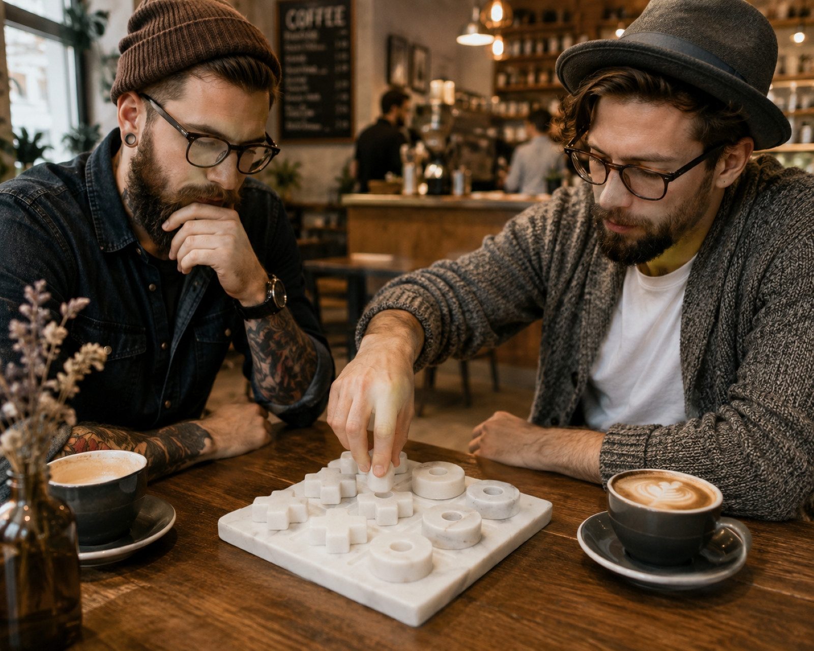 houseproud Spiel TicTacToe Brettspiel aus Marmor