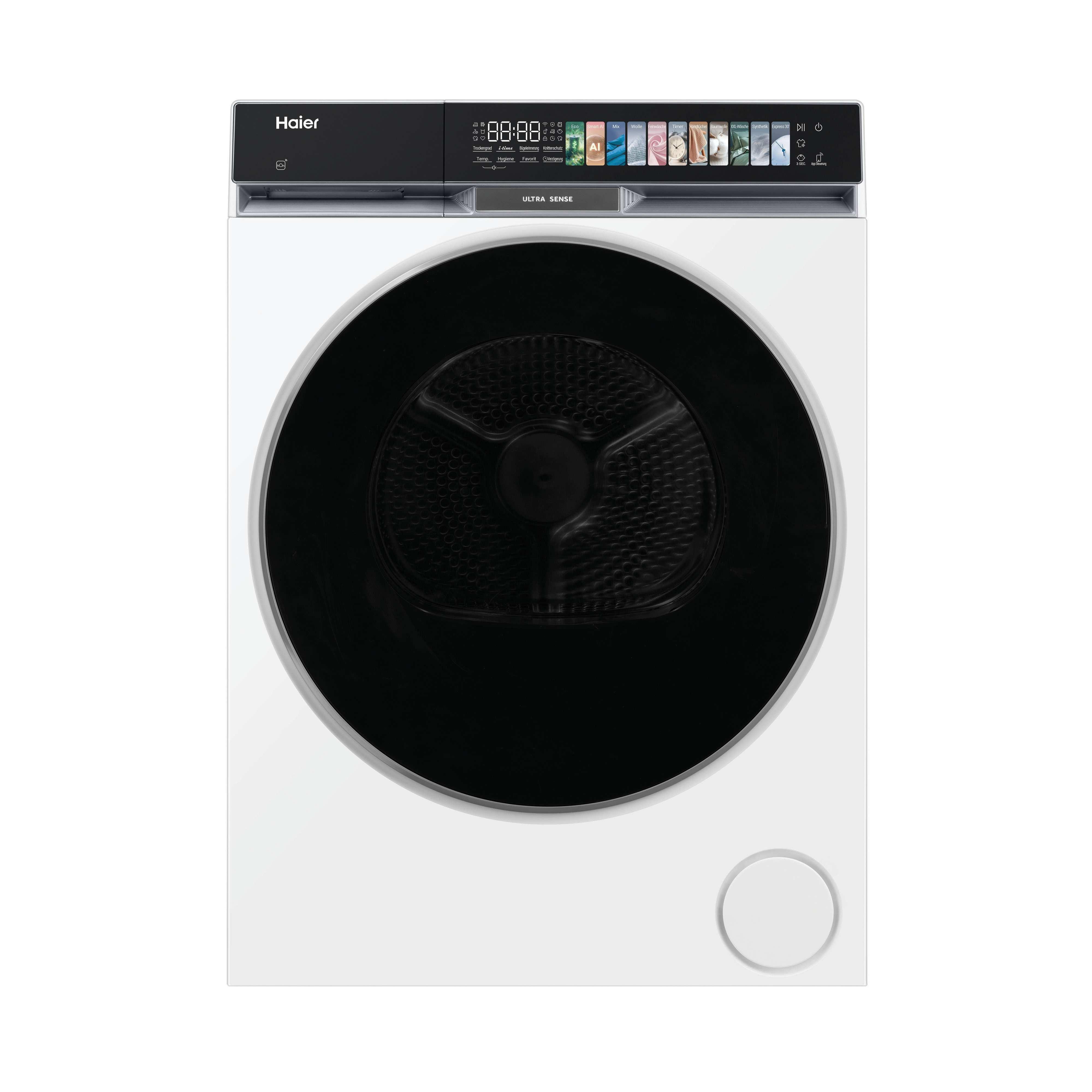 Haier Wärmepumpentrockner HD90-A687U1, Smart AI Automatikprogramm & Ultra Sense