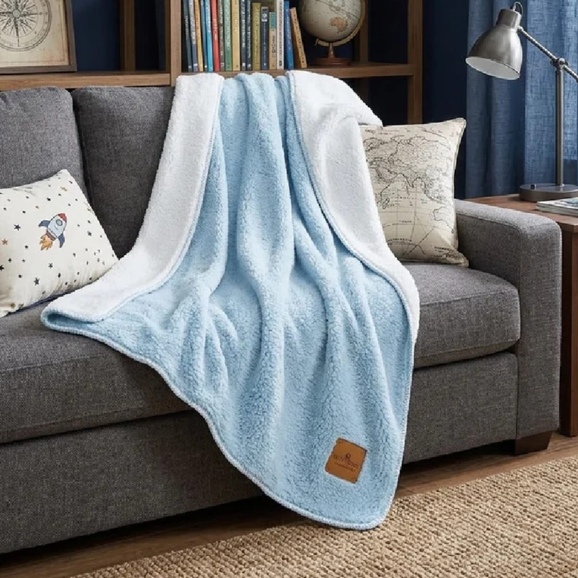 Tagesdecke Wohndecke Super Soft Kuscheldecke Sofadecke Schaf Fell Optik