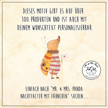 Mr. & Mrs. Panda Butterdose Nachtfalter Fähnchen - Gelb Pastell - Geschenk, niedlich, Snackbox, K, Premium Kunststoff, (1-tlg), Luftlöcher