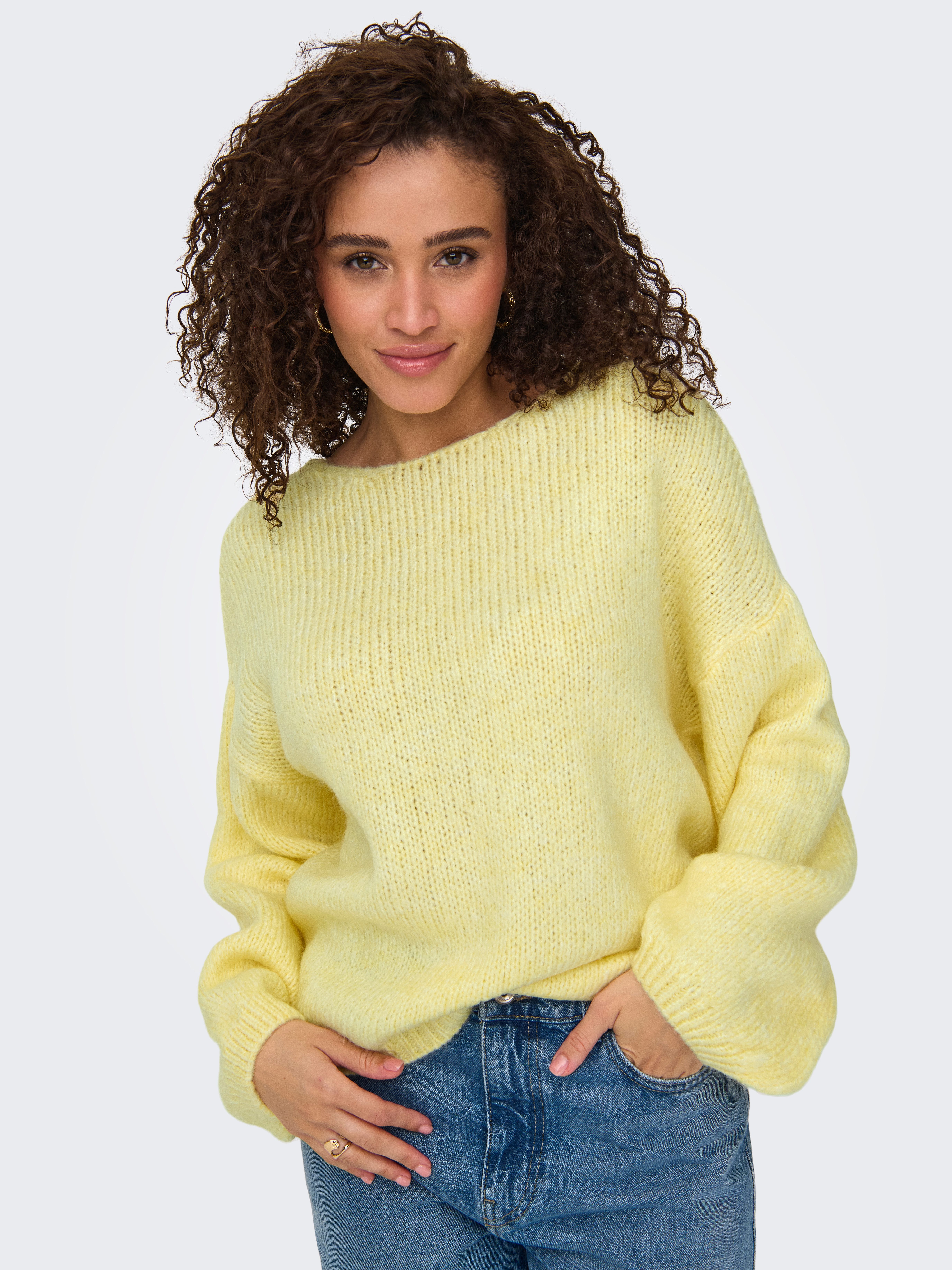 JDY V-Ausschnitt-Pullover JDYDINEA L/S REVERSIBLE PULLOV. KNT NOOS Kunstfas günstig online kaufen