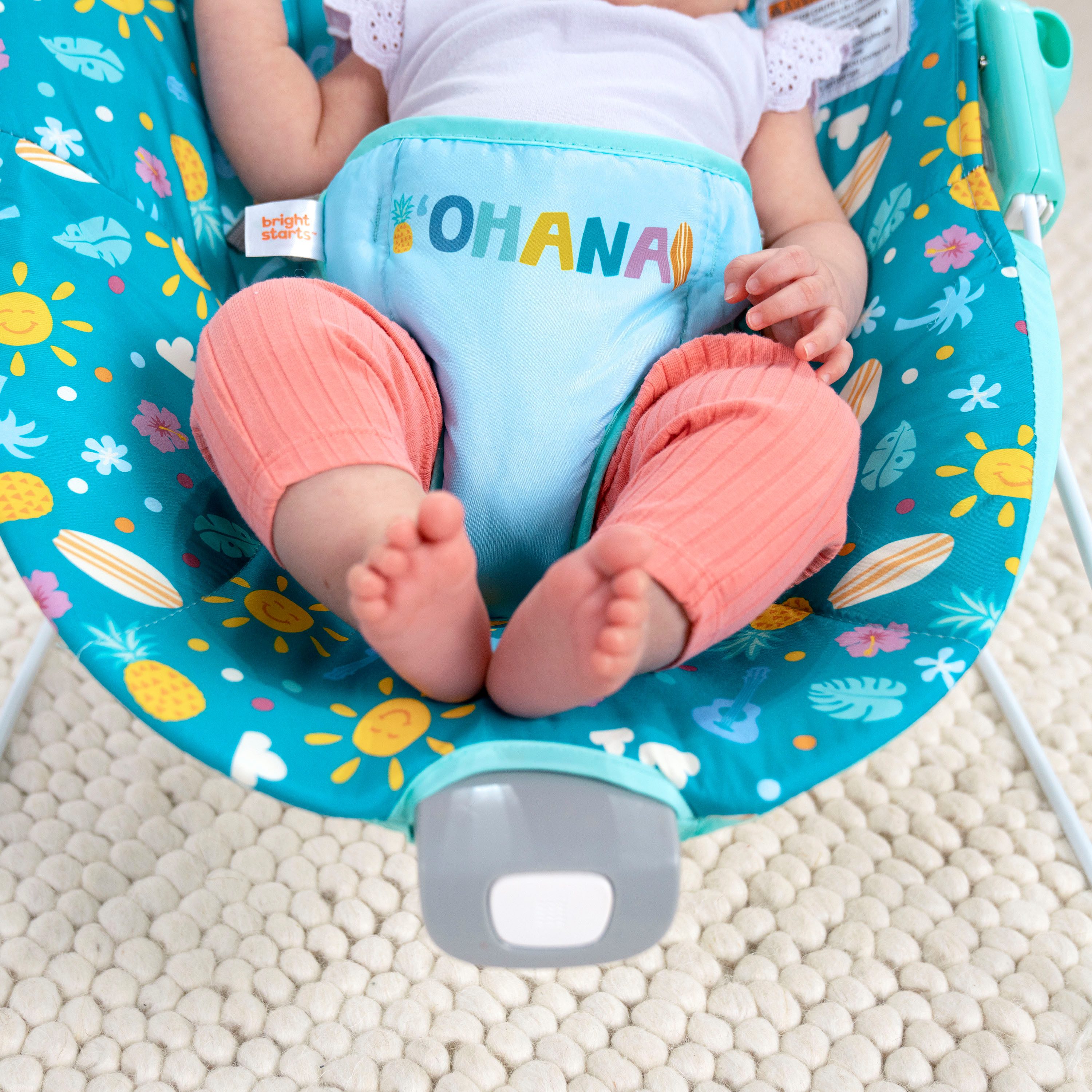 Bright Starts Baby Bouncer Stitch Ohana Paradise Vibrating Bouncer