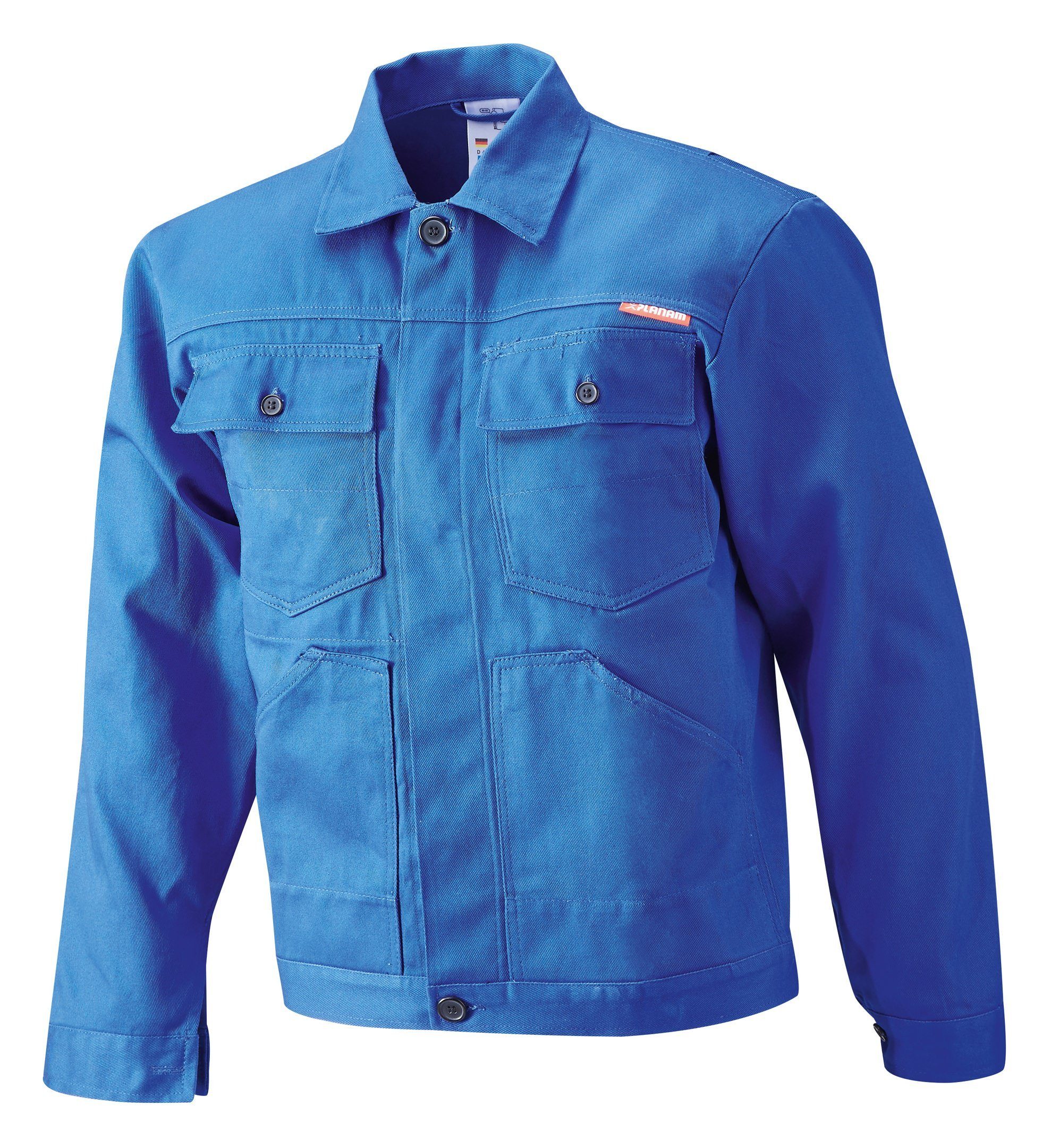 Planam Arbeitsjacke Bundjacke 100% Baumwolle 290 g/qm kornblau