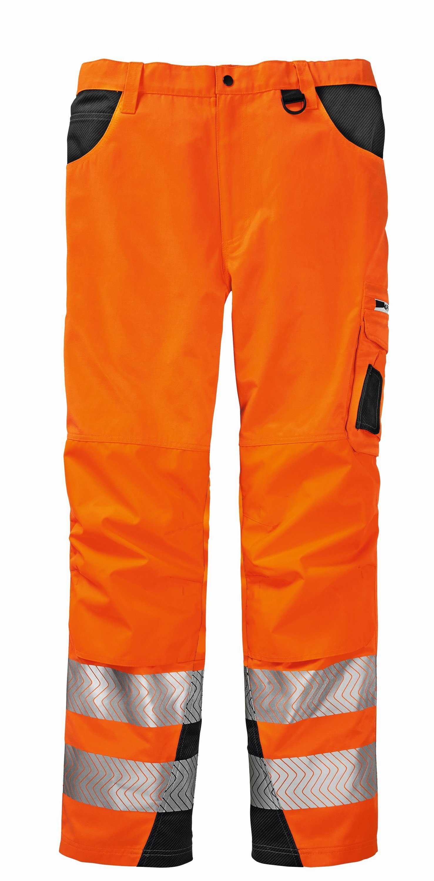 TRIZERATOP Arbeitshose Warnschutz-Bundhose TENNESSEE leuchtorange/grau Größe 114 (1-tlg)