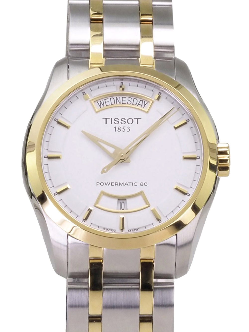 Tissot Automatikuhr schweizer Herren Uhr 40 mm Ø T0354072201101 Powermatic 80, Saphirglas, Glasboden, 80 Std. Gangreserve