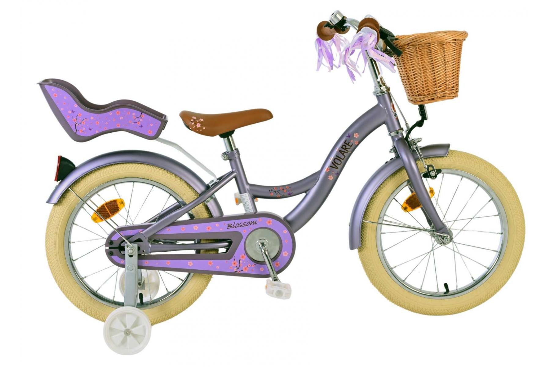 Kinderfahrrad Volare Blossom - Mädchen - 16 Zoll - Lila
