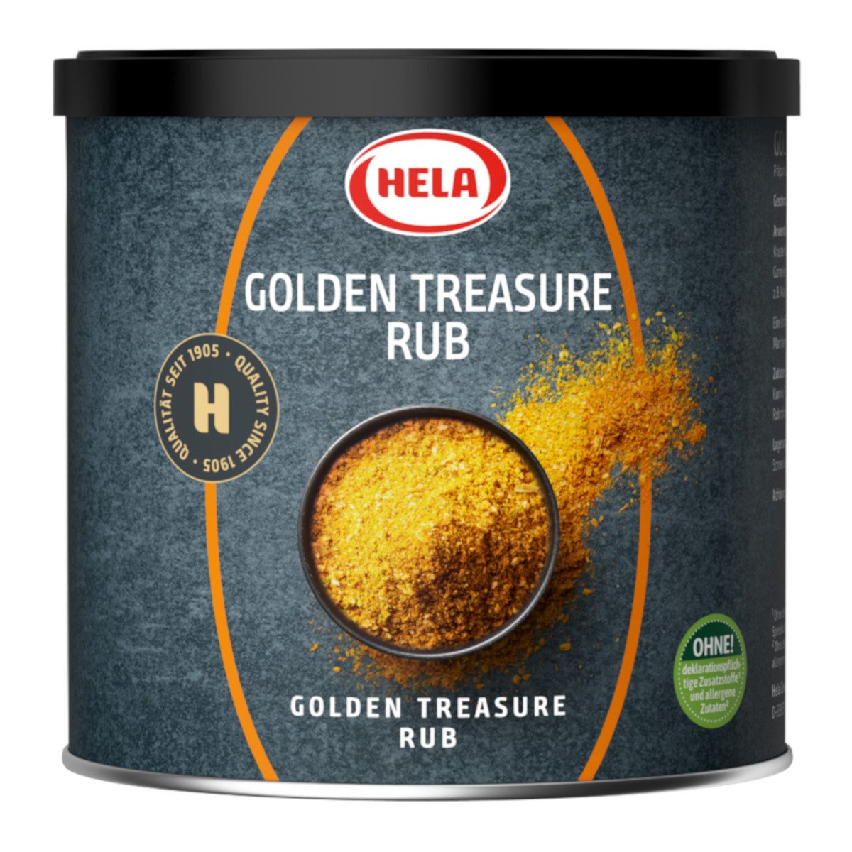 HELA Gewürz, Hela Golden Treasure Rub für BBQ aromatisch würzige Note 470g