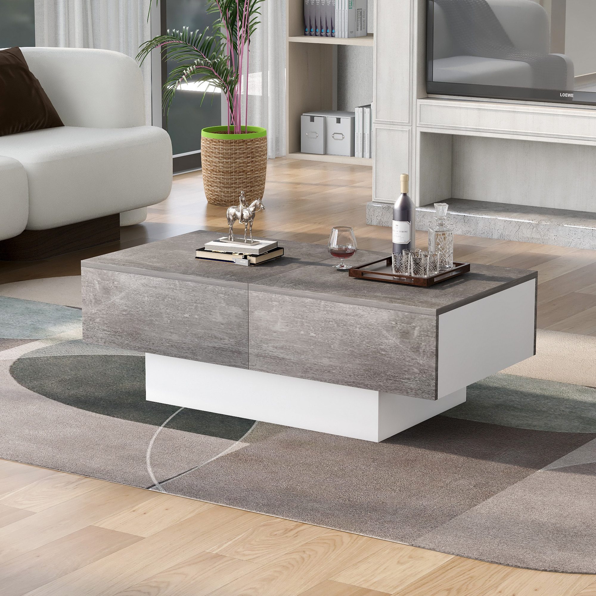 MODFU Couchtisch Sofatisch Couchtisch Teetisch Kaffeetisch günstig online kaufen