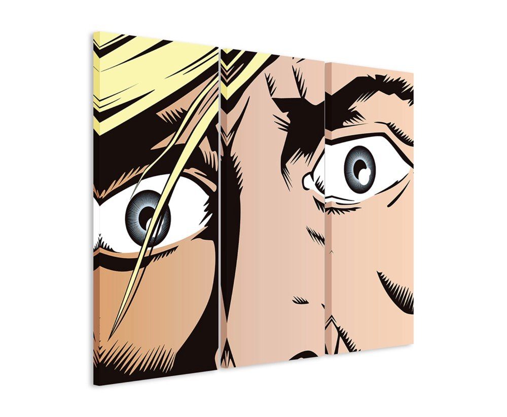 Sinus Art Leinwandbild Mann mit aufgerissenen günstig online kaufen