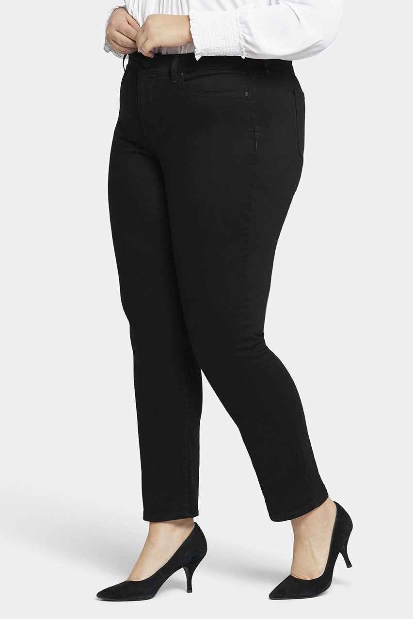 NYDJ Slim-fit-Jeans Sheri Slim Jeans Schwarzem Premium Denim (Plus)