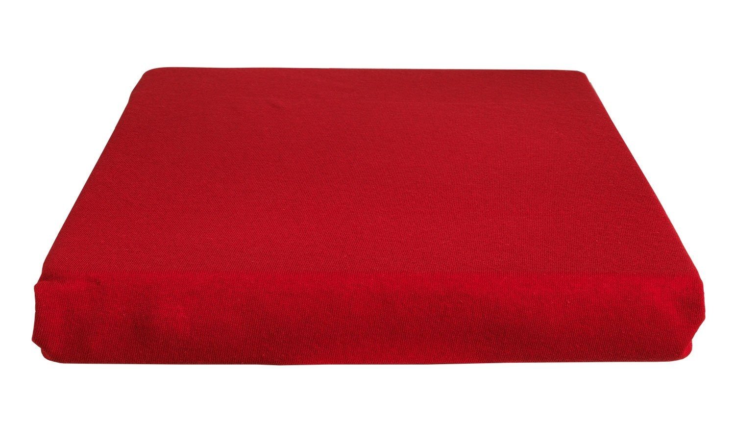 Bettlaken BELLDORE, Jersey, Rot, uni, 90 günstig online kaufen