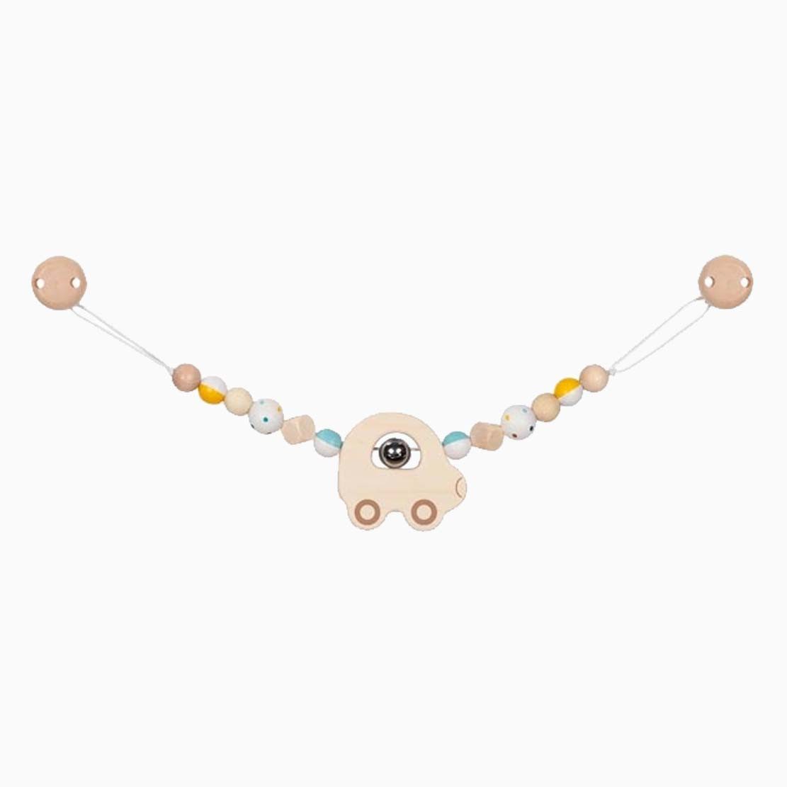 goki Kinderwagenkette Kinderwagenkette Auto Natur (packung, 1-tlg., set), niedliche Kinderwagenkette in Auto Form