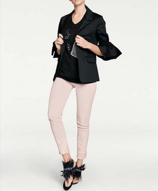 Rick by rick cardona Steppjacke Rick Cardona Damen Designer-Blazer mit Schleifen, schwarz