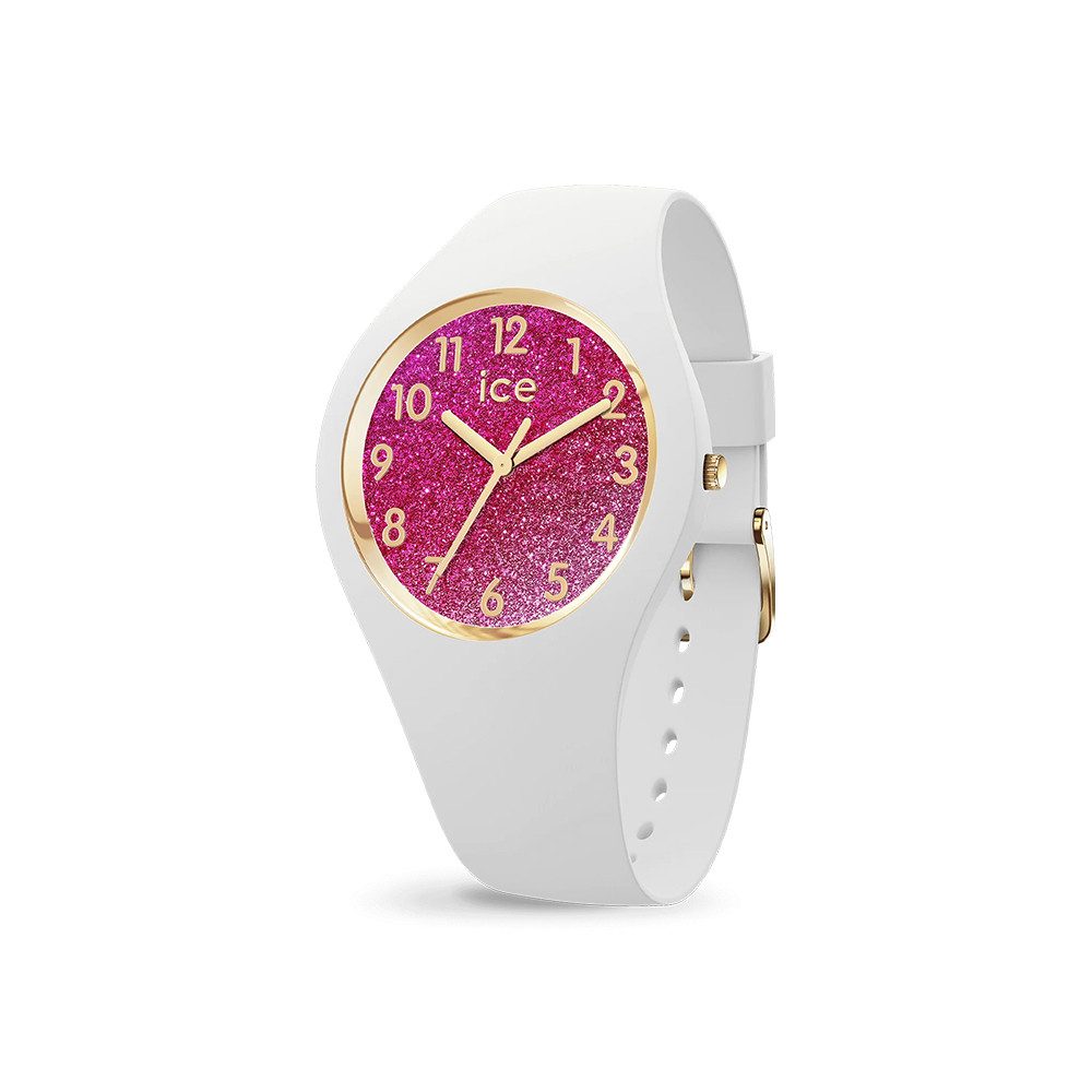 ice-watch Quarzuhr Ice-Watch Ice Glitter White Pink (S) 022572, Ice-Watch Ice Glitter White Pink (S)