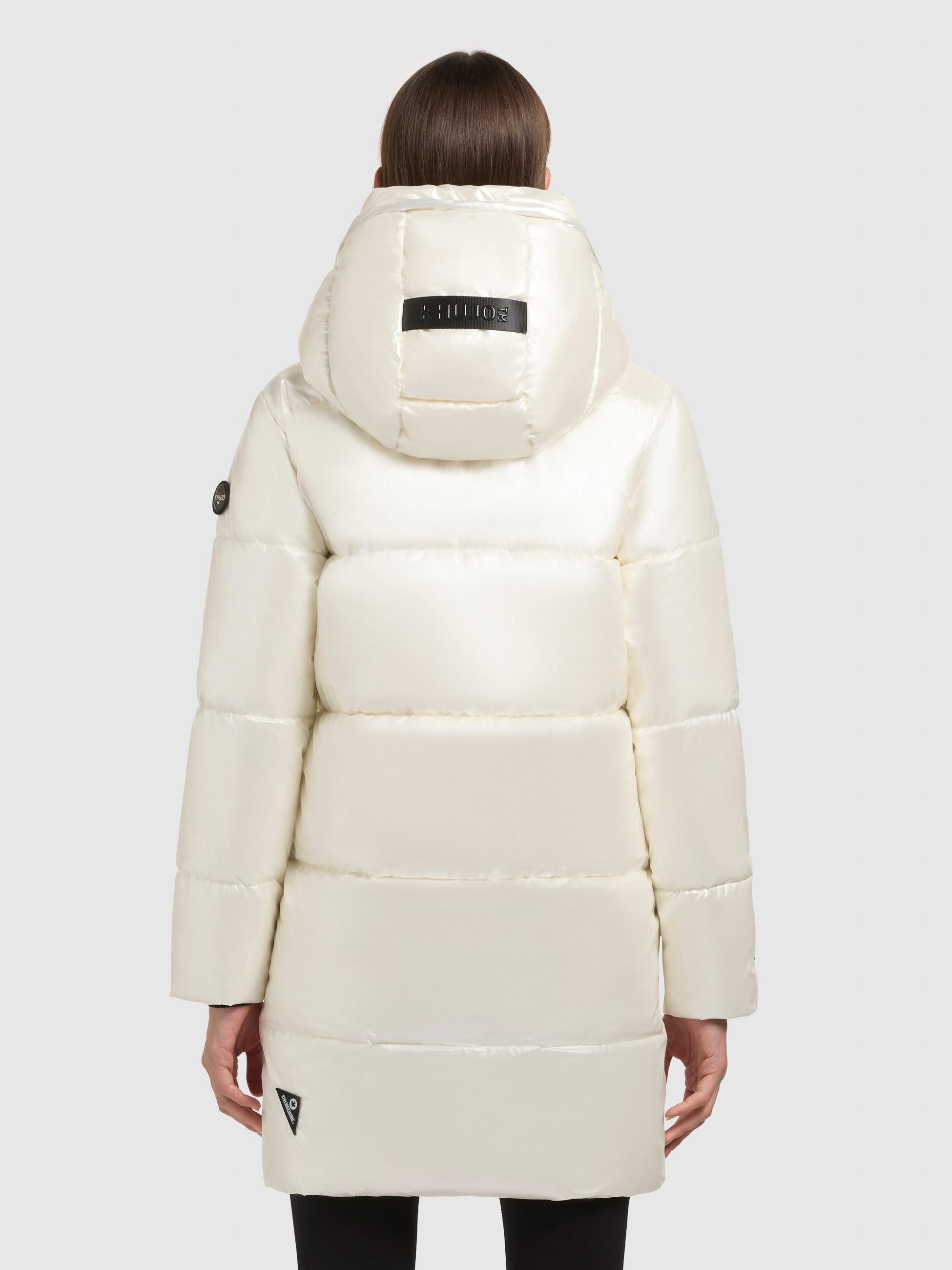 khujo Steppmantel Haya Shiny-YM Wasserdichter gesteppter Damen Winter Kurzmantel