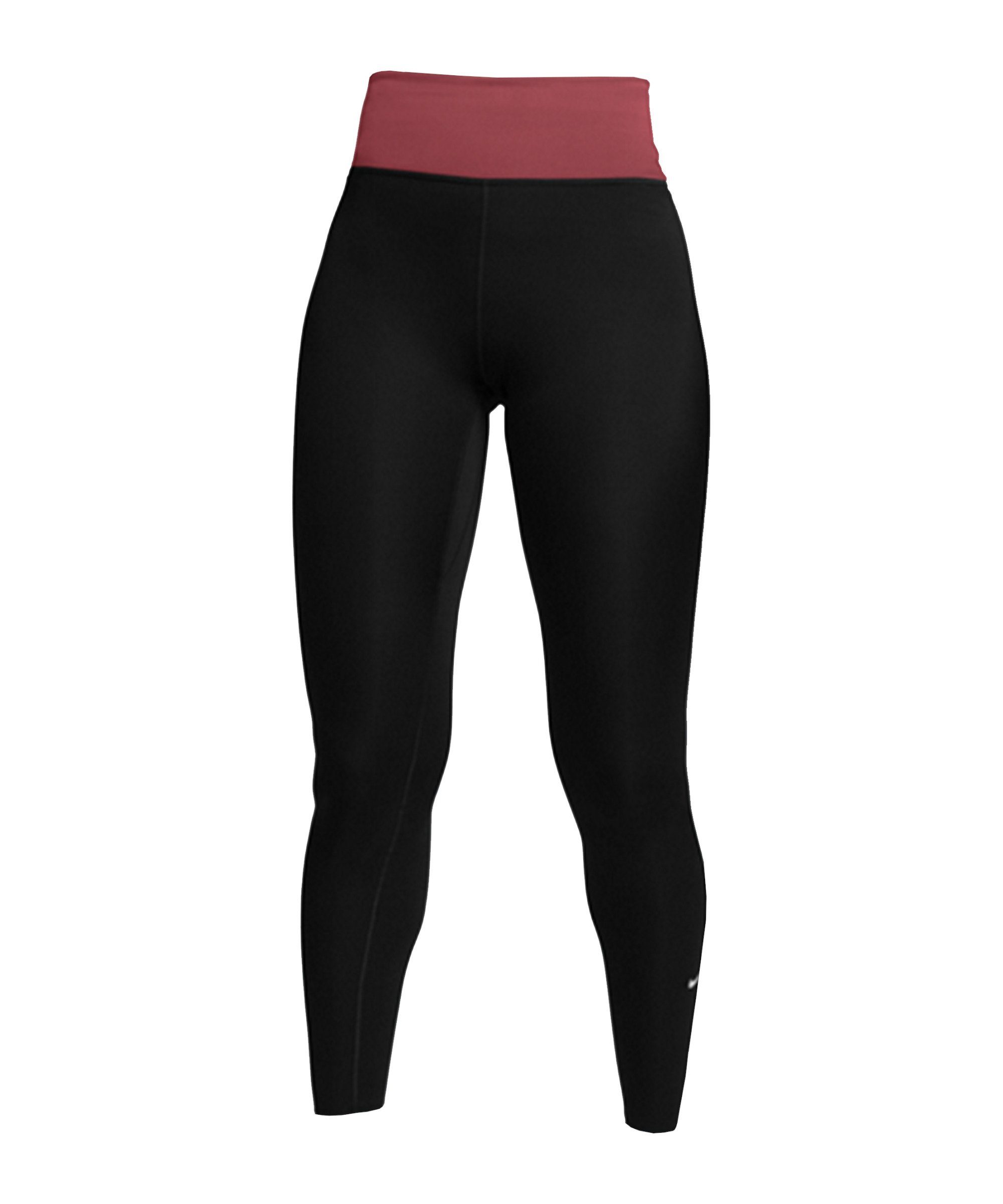 schwarzrot Luxe Damen Leggings Nike Running Mid-Rise Laufhose