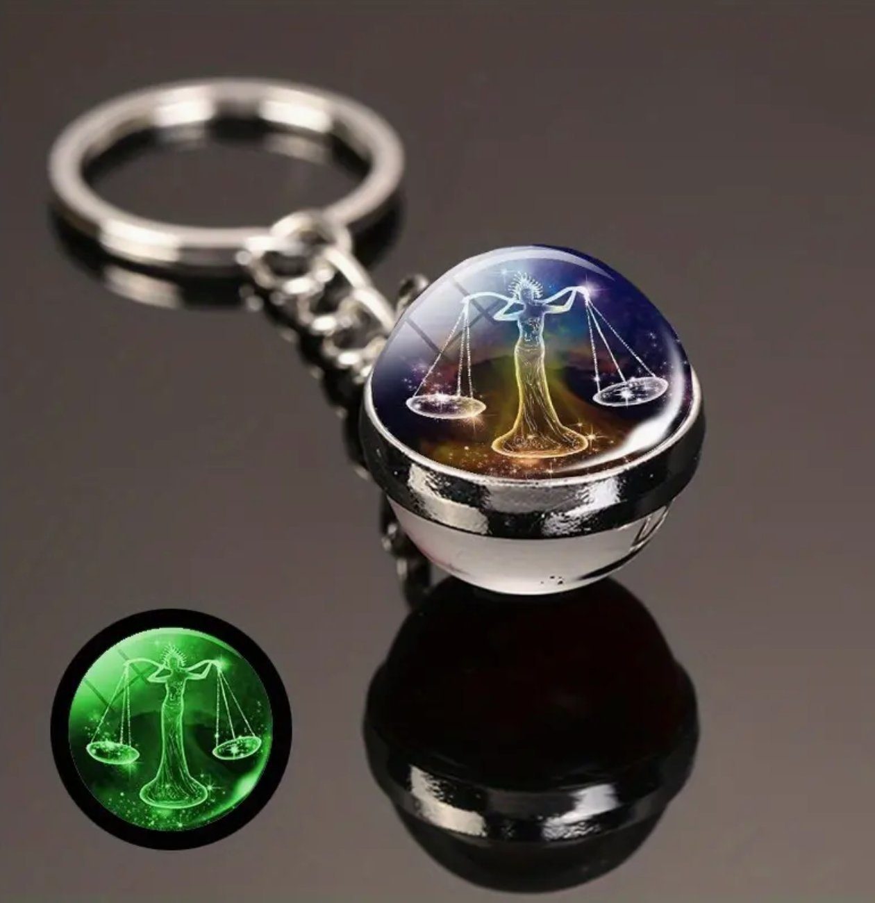 Stelby Schlüsselanhänger mit Gravur Waage Sternzeichen Schlüsselanhänger 3D günstig online kaufen