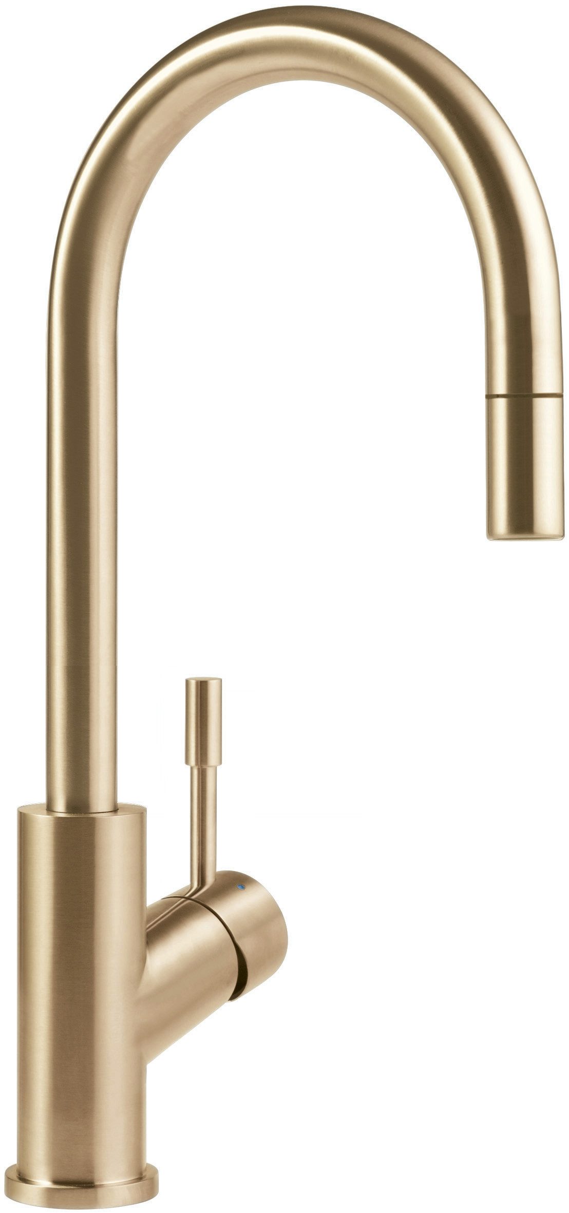 Villeroy & Boch Küchenarmatur Umbrella Flex mit herausziehbarer Handbrause (360° schwenkbar, mit Befestigungs- und Anschlusssatz) Hochdruck-Armatur, Kaltstart-Funktion, Gold