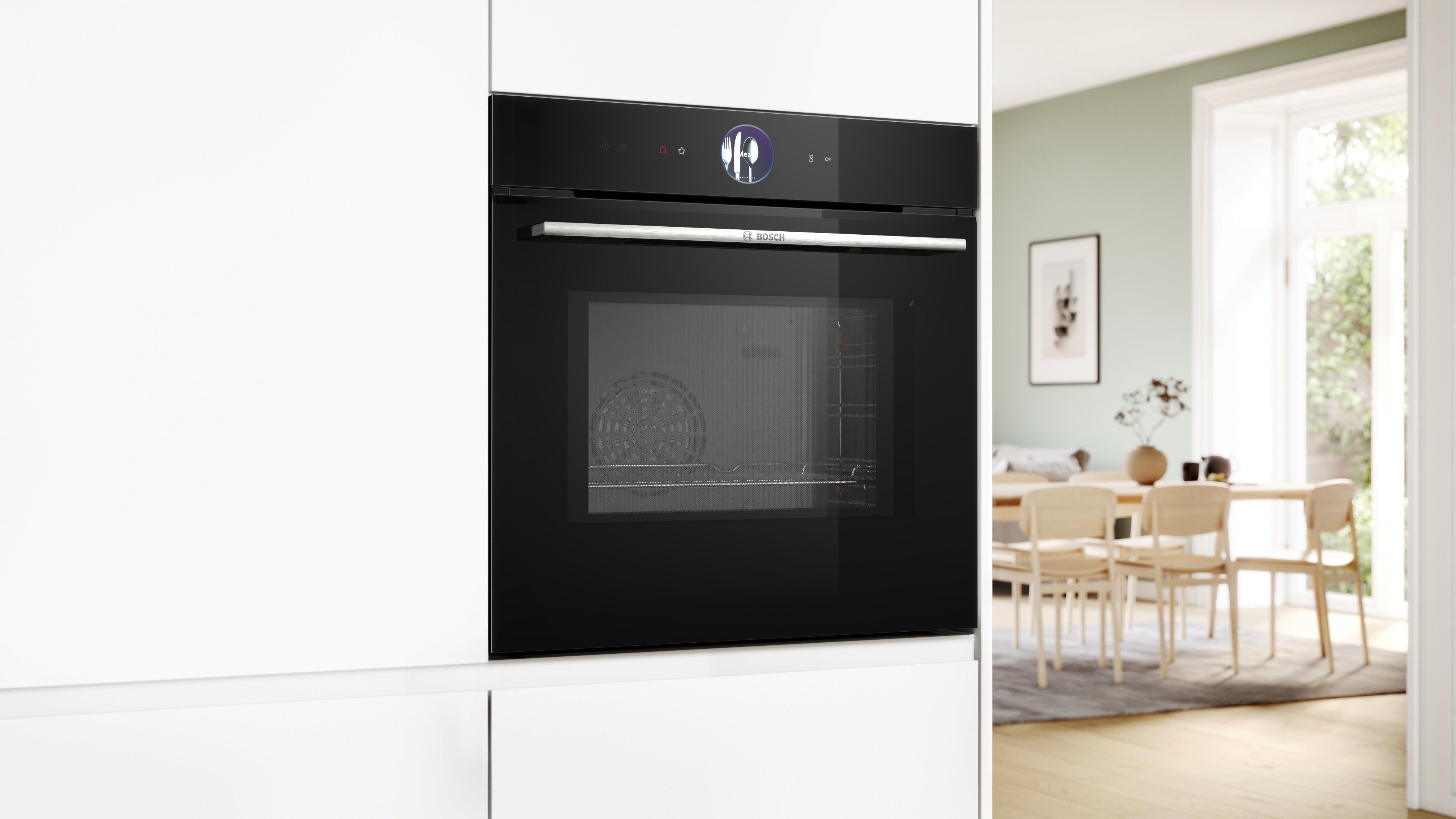 BOSCH Backofen mit Mikrowelle Serie 8 HMG7361B1, Gleichmäßige 4D-Heißluft & sanft schließende Klapptür – Bild 5 von 5
