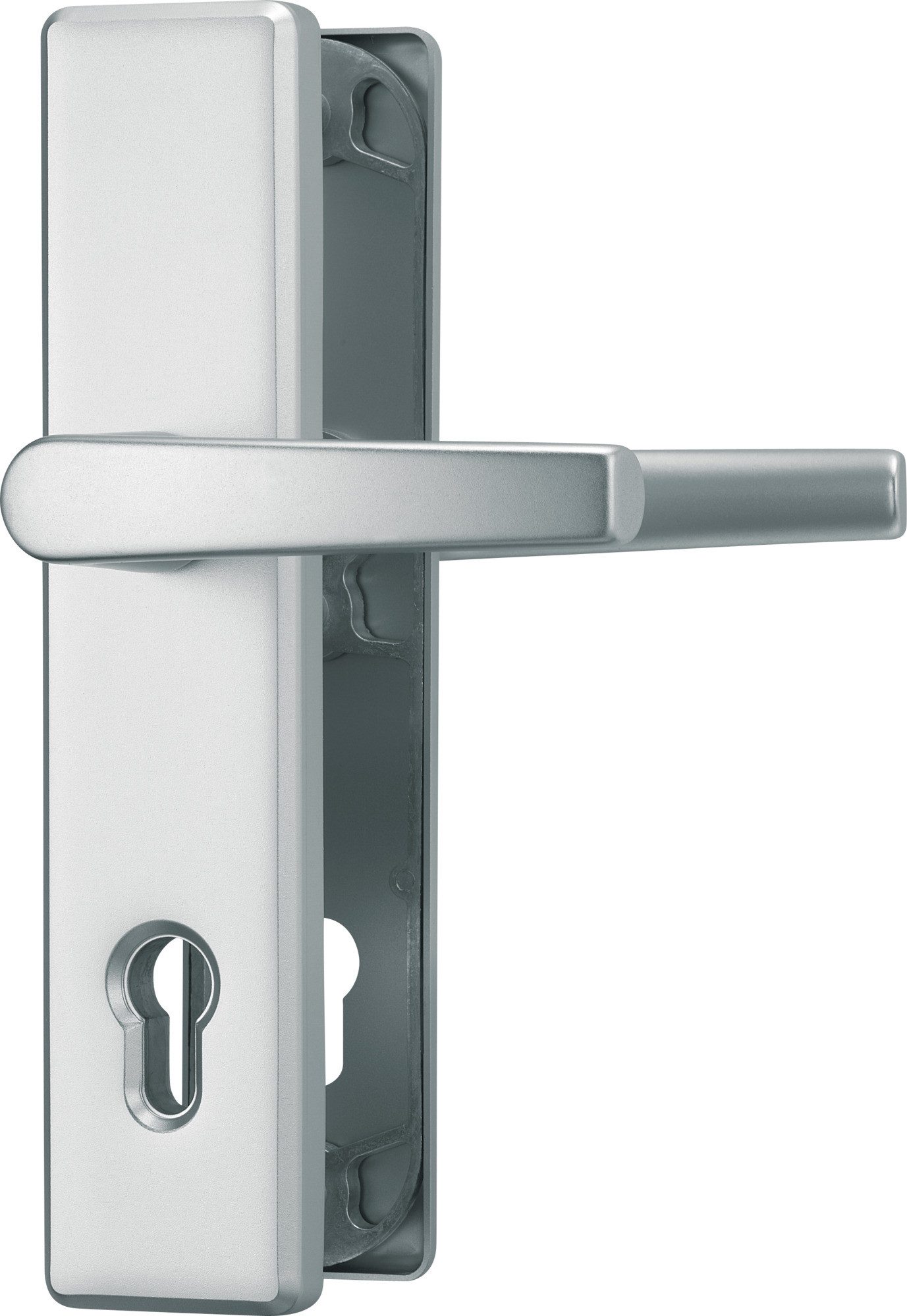 Türbeschlag Schutzbeschlag HLS214 - Aluminium - mit beidseitigem Drücker