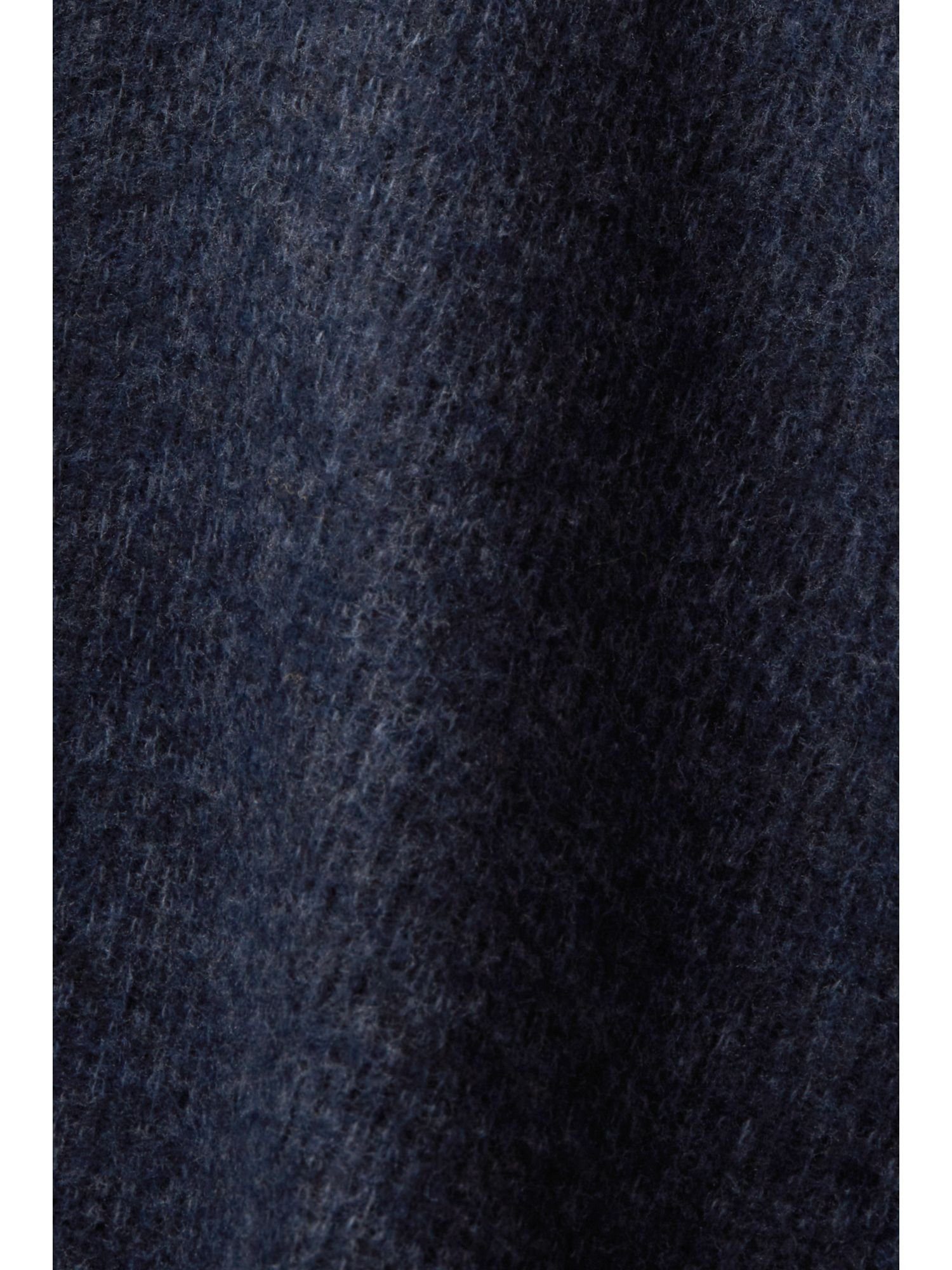 aus gebürstetem V-Ausschnitt-Pullover Sweatshirt NAVY Esprit Strick (1-tlg)
