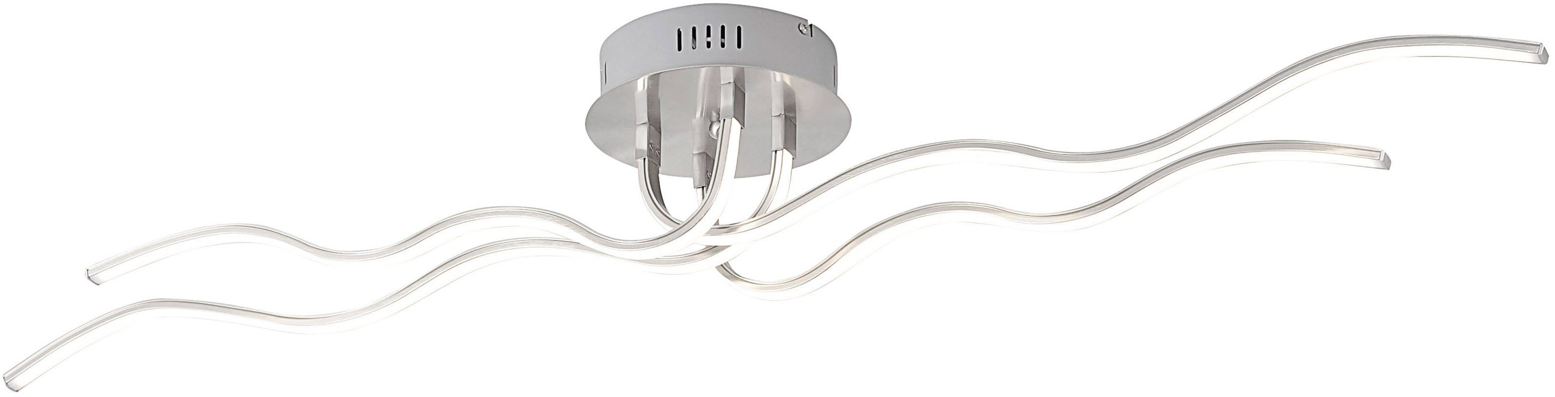 JUST LIGHT Deckenleuchte WAVE, LED fest integriert, inkl. festverbautem LED günstig online kaufen