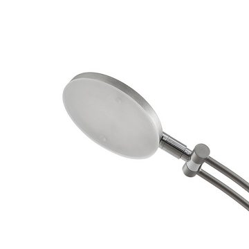 Lucande LED Stehlampe Journi, dimmbar, Leuchtmittel nicht inklusive, Farbwechsel warmweiß / tageslicht, Modern, Edelstahl, Eisen, nickel, chrom, 2 flammig, inkl.