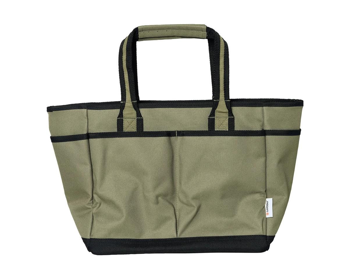 GARDENA Werkzeugtasche für Gartenwerkzeug mit mehreren Taschen, aus recycelter Kunstfaser, wasserabweisend