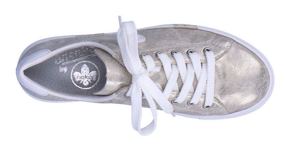 Sneaker mit metallic-grau Plateausohle Rieker