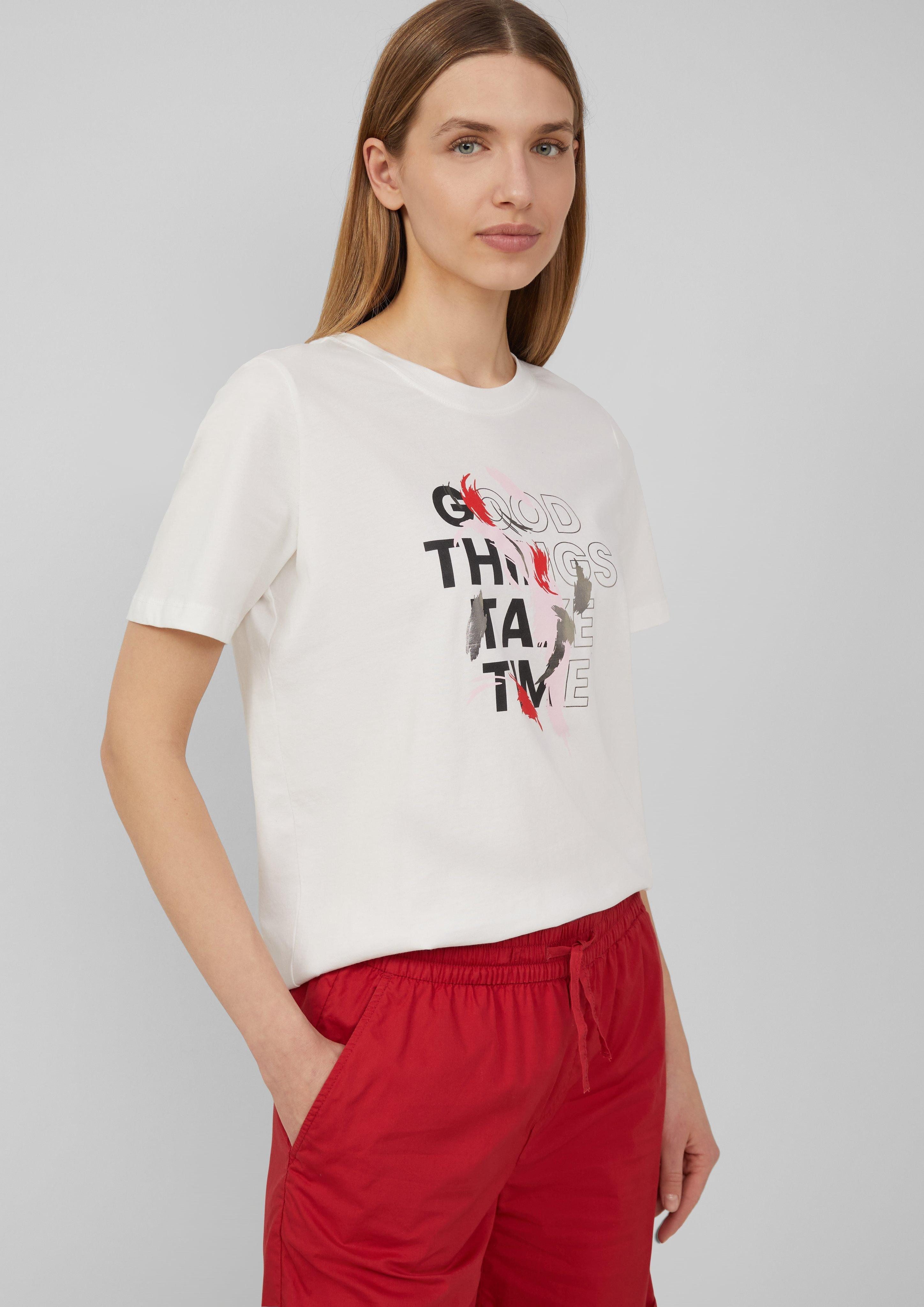 s.Oliver Kurzarmshirt Jerseyshirt aus Baumwolle mit günstig online kaufen