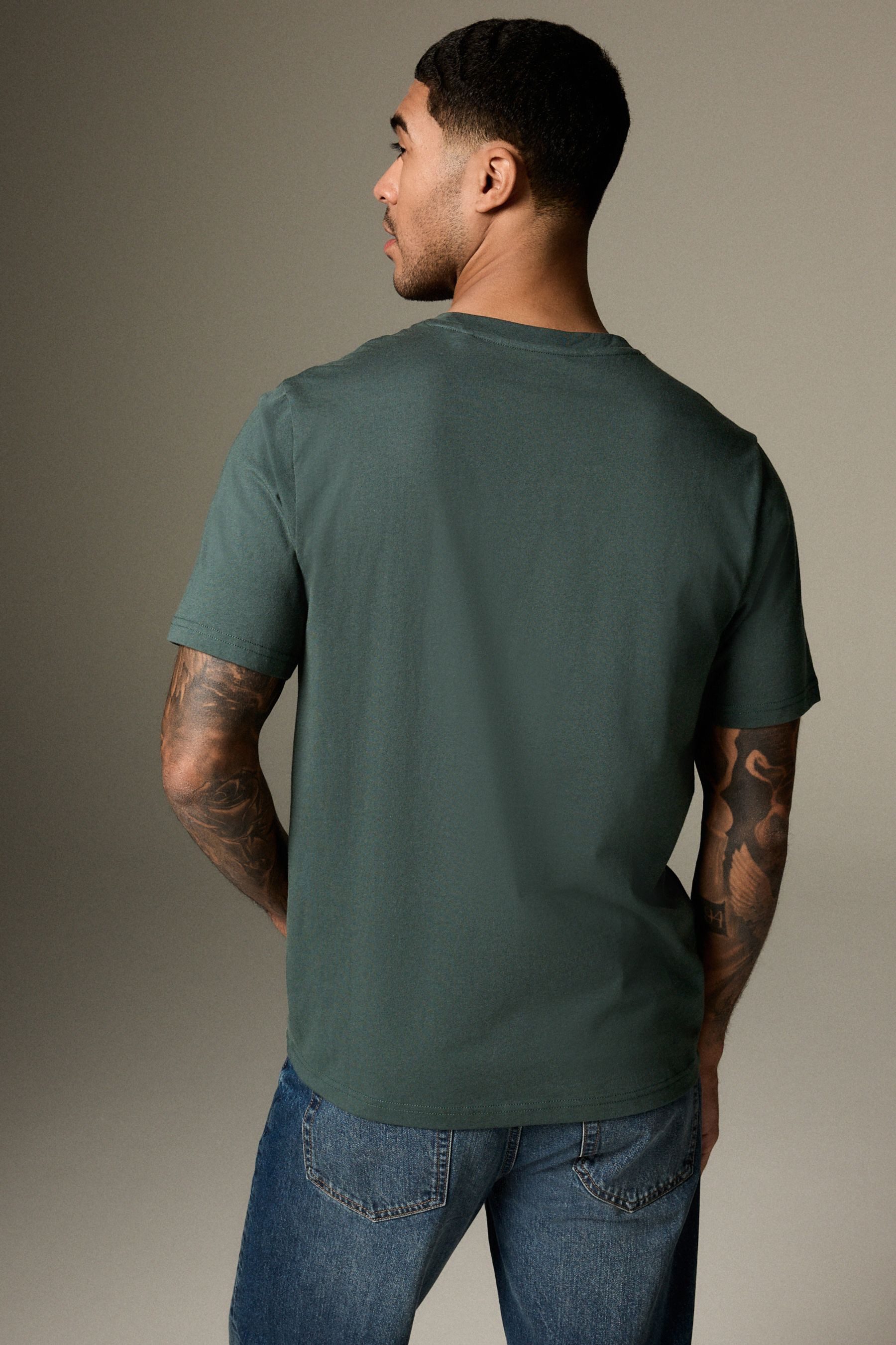 Next T-Shirt Rundhals-T-Shirt im Relaxed Fit günstig online kaufen