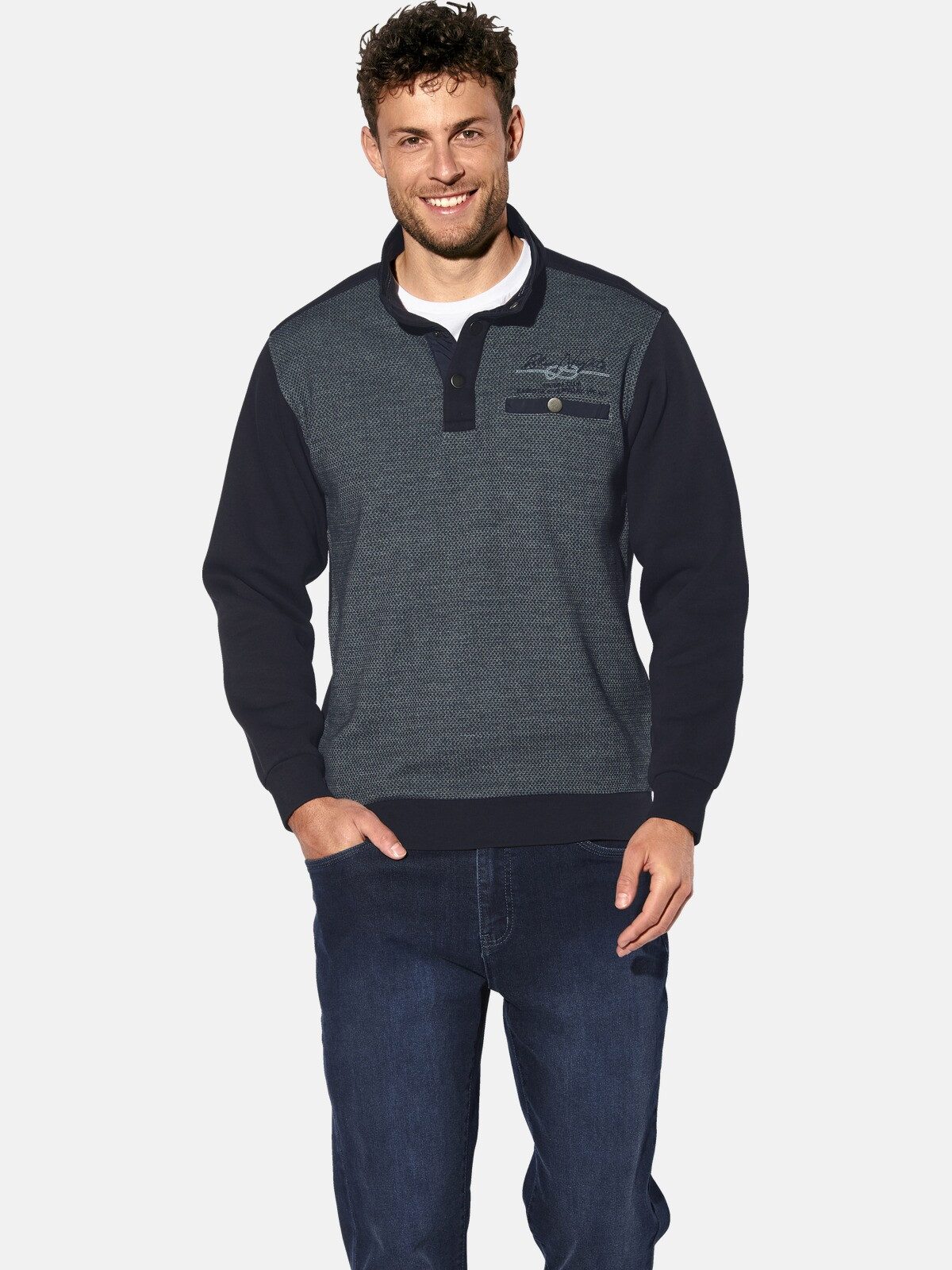 Babista Sweatshirt WELARO mit markanter Struktur vorne