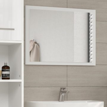 Vicco Badspiegel Badezimmerspiegel Hängespiegel 45 x 60cm Weiß Hochglanz