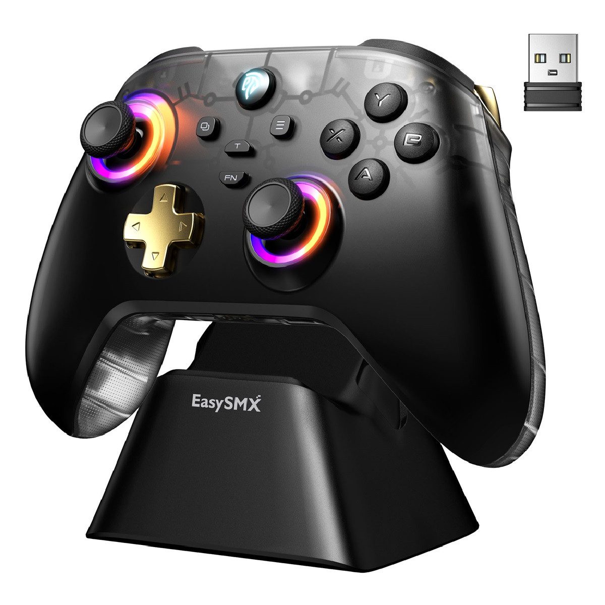 Controller mit Ladestation Wireless Hall Joystick & Trigger Bluetooth Gaming-Controller