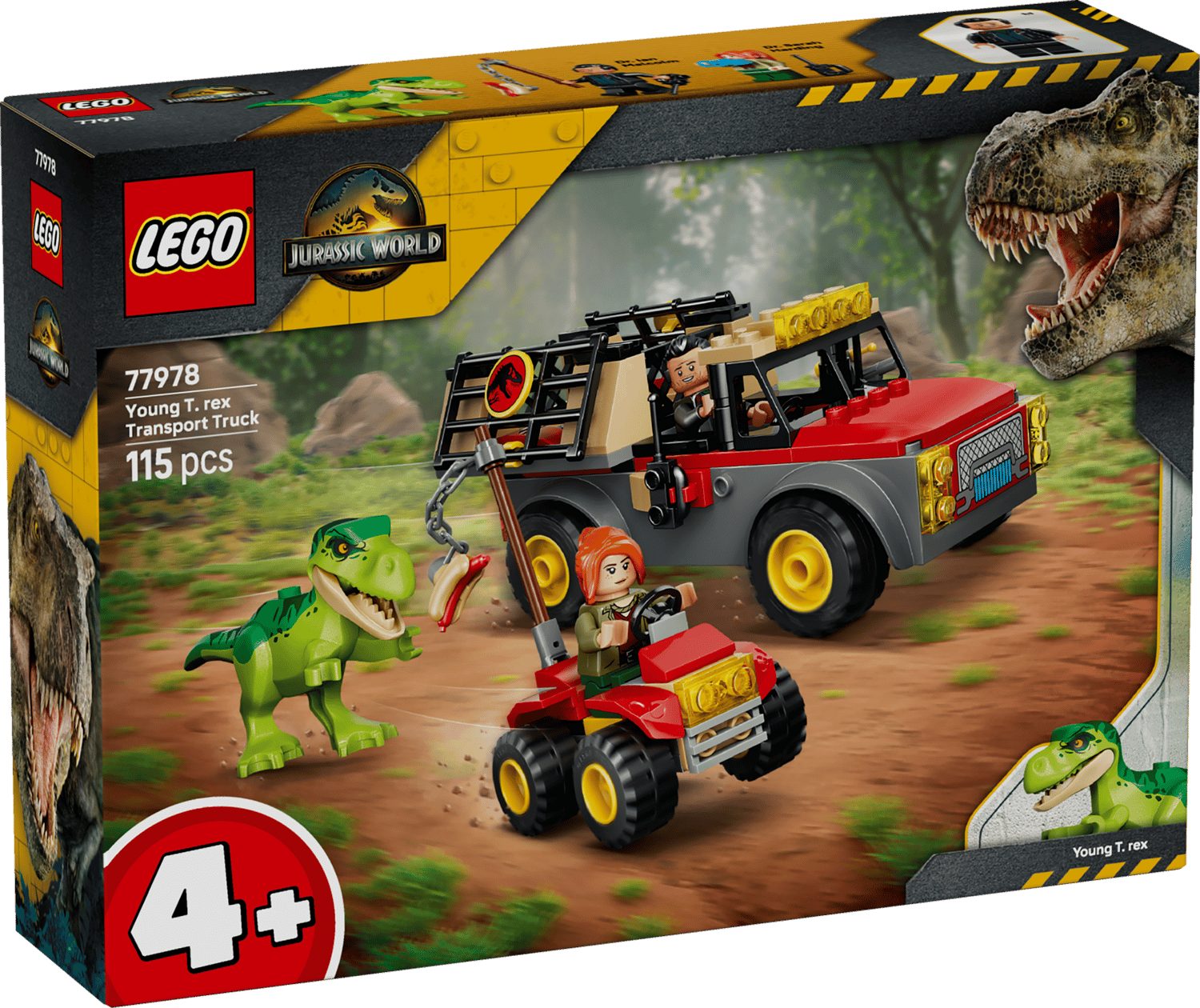 LEGO® Jurassic World 77978 Transporter für den Jungen T.Rex Spielbausteine, (Set, 115 St., Set)