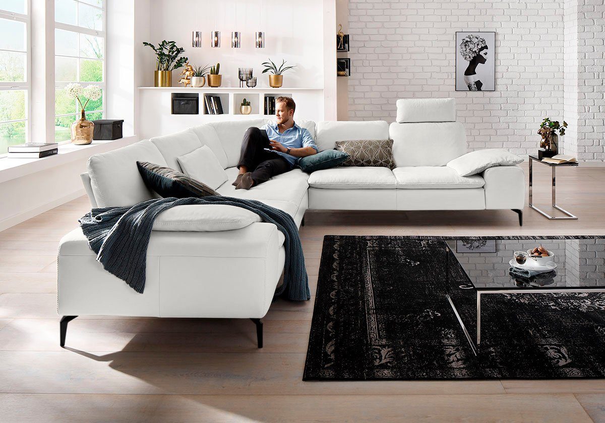 W.SCHILLIG Ecksofa valentinoo, Designsofa, elegant und bequem, L-Form, Set, mit Sitztiefenverstellung, Breite 318 cm