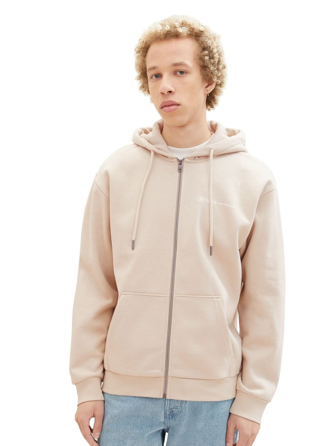 TOM TAILOR Denim Hoodie FULLZIP aus Baumwollmix