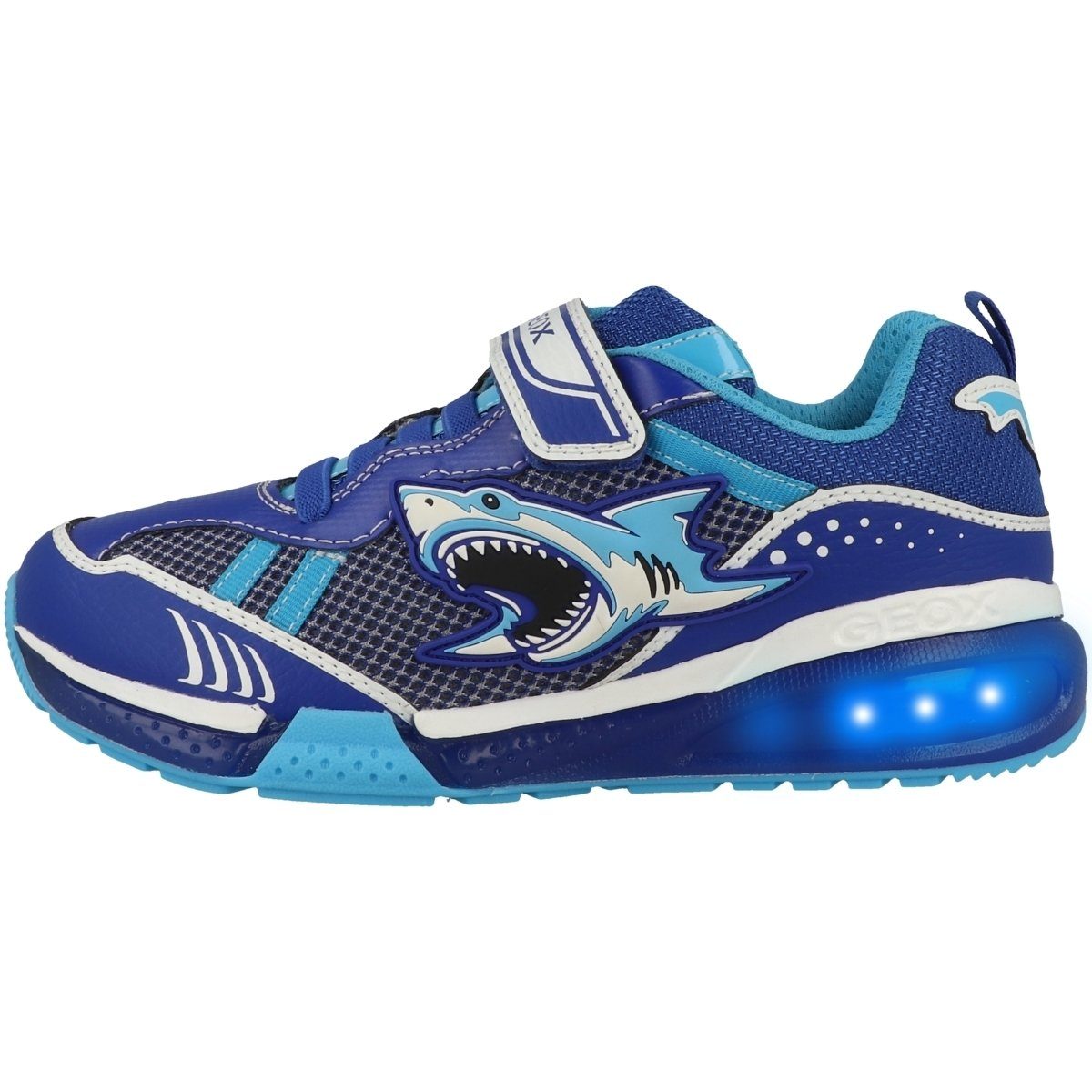 Geox J Bayonyc B. A Jungen Sneaker LED Funktion, Herausnehmbare Innensohle  zum individuellen Wechseln der Einlage