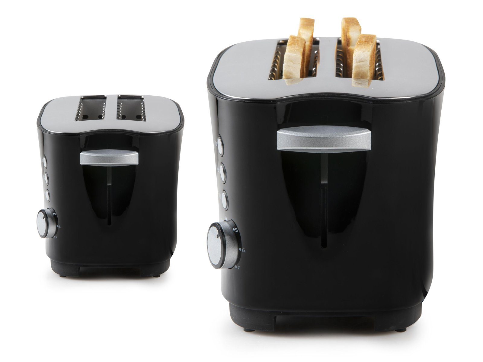 Domo Toaster, 2 2 schmal für Gehäuse Touch Toster W, Toastmaschine lange Cool Toastbrot, mit 1350 Schlitze lange Schlitze