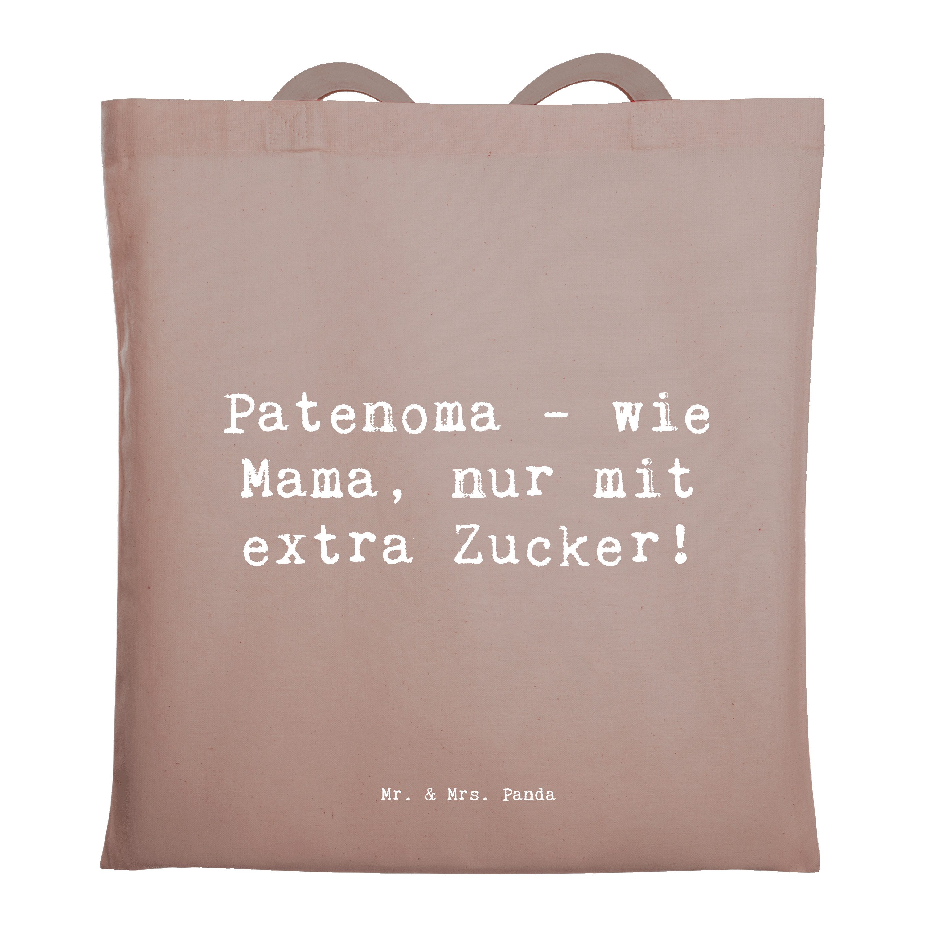 Tragetasche Spruch Patenoma Liebe - Braun Pastell - Geschenk, Verwöhnen, Verwandt