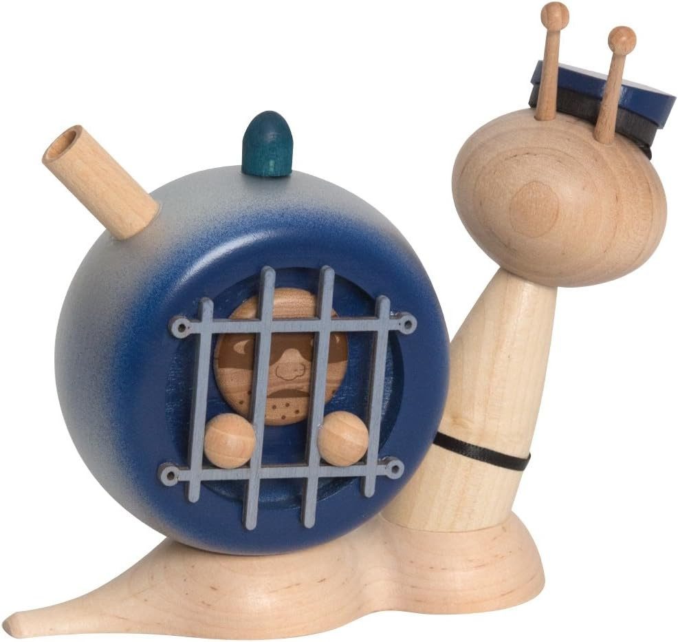 Kuhnert Räucherhaus Kuhnert Rauchschnecke Sunny, Polizeischnecke, 37107, Made in Germany, Made in Germany, Erzgebirgische Holzkunst