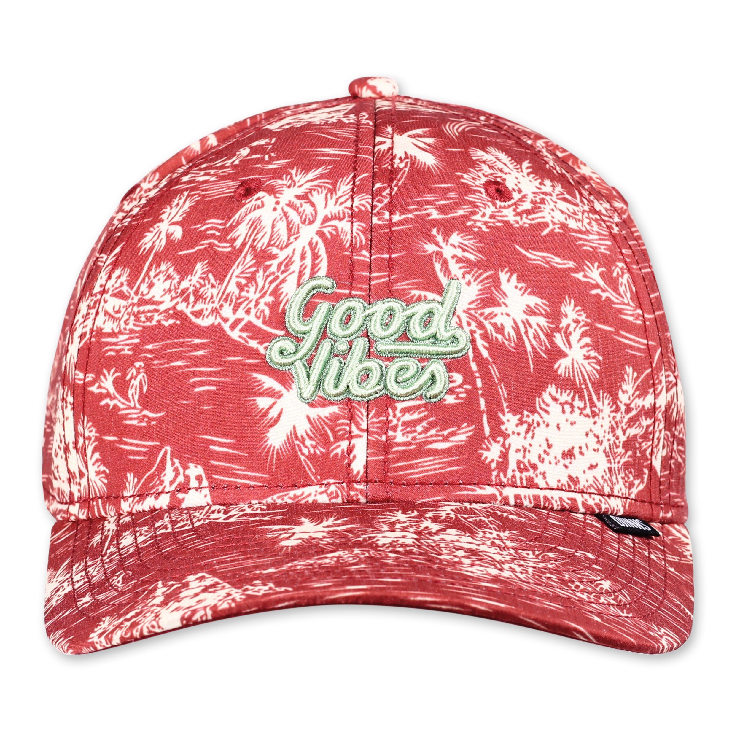 Djinns Baseball Cap 6 Panel TrueFit 2.0 Cap Good Aloha Dunkelrot