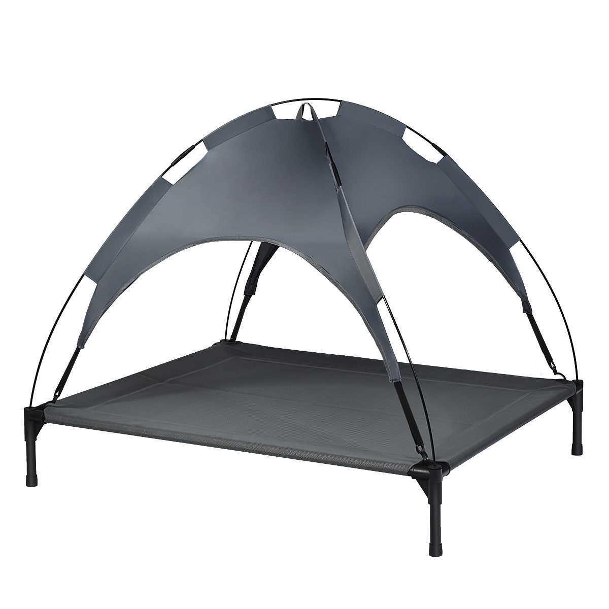 COSTWAY Hundematte Hundebett, erhöhtes Haustierbett, mit Überdachung günstig online kaufen