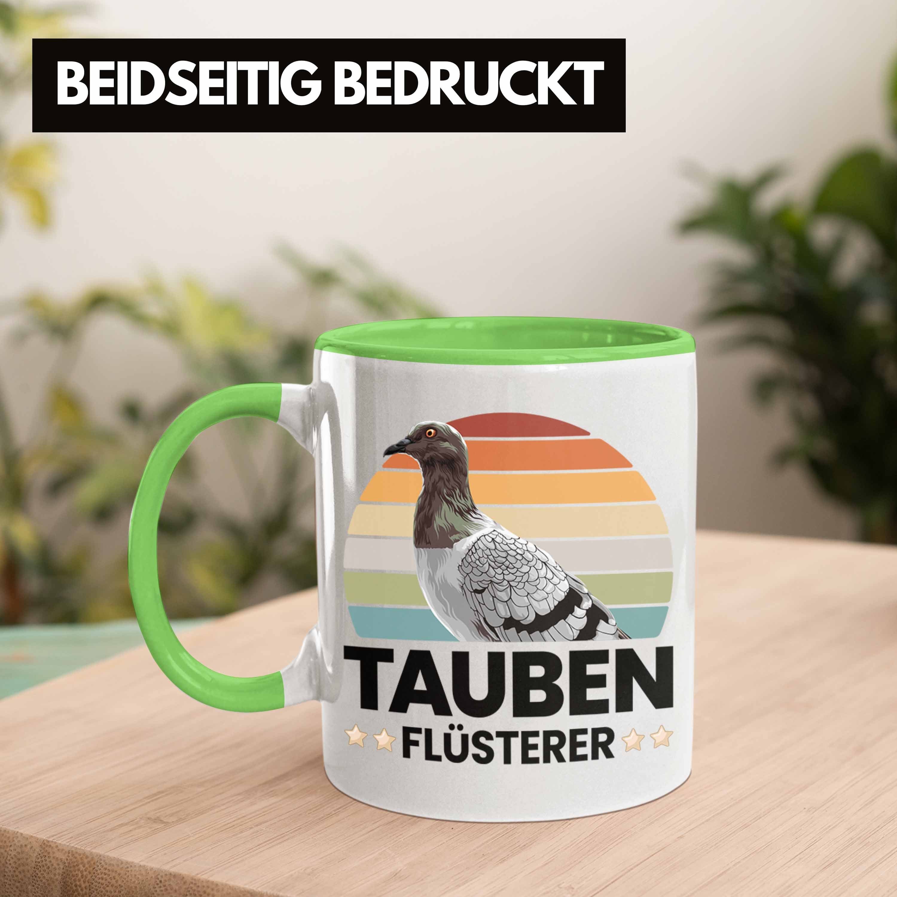 Taubenliebhaber Tasse Grün - Tauben Geschenk Tasse Zaubenzucht Trendation Becher Taubenflüsterer Zubehör Lustiger Trendation Taubenzüchter Spruch