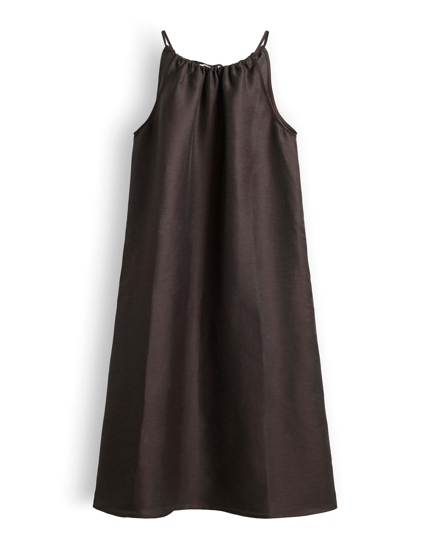 OPUS Trägerkleid WIDALA LINEN mit Leinenstruktur Schmale Träger und Kordel für leichte Sommerlooks