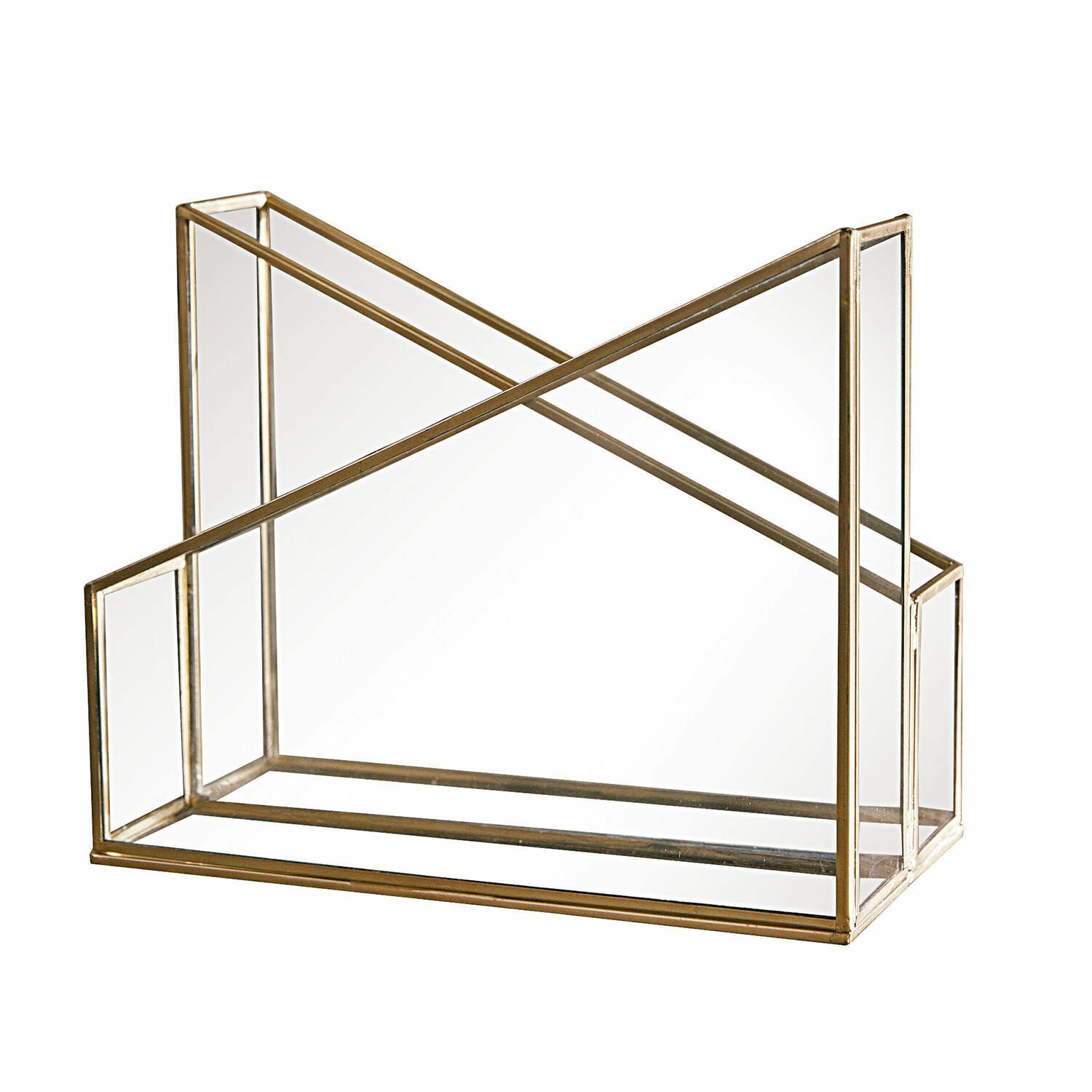 Mirabeau Organizer Zeitschriftenhalter Moselle gold/klar günstig online kaufen