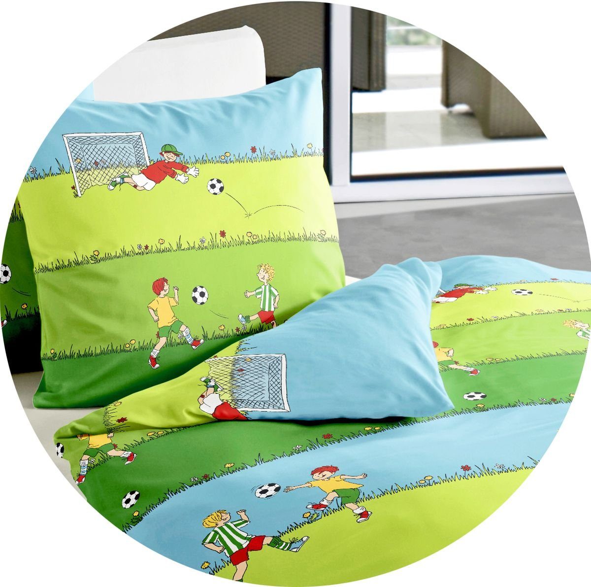 JACK Kinderbettwäsche JACK by Bierbaum Biber Fußball Bettwäsche 135x200cm G günstig online kaufen